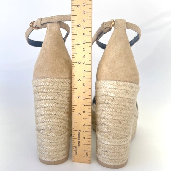 Versace Medusa ‘95 Beige Suede Espadrilles Women Wedge Sandals Size IT39 US7.5 - Picture 5 of 14